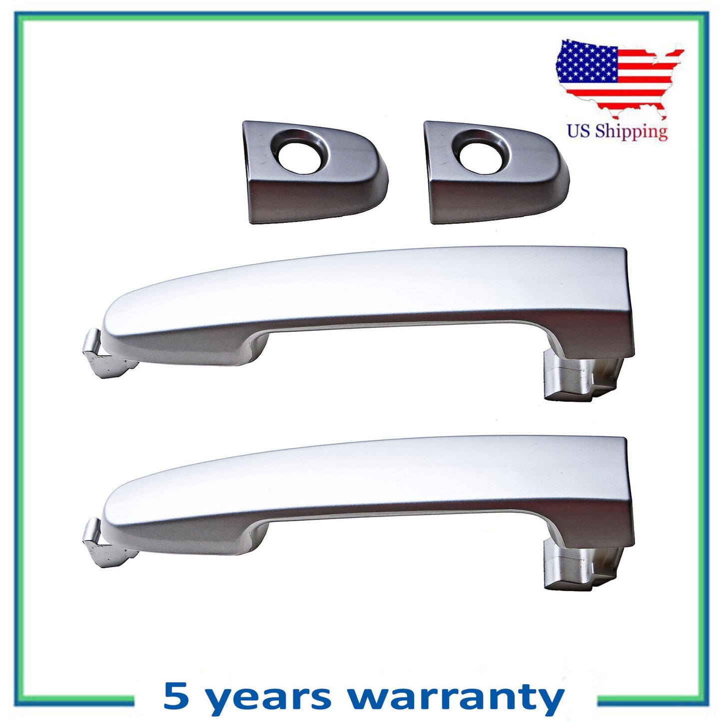 Front Left & Right 2PCS Outside Door Handle For 05-10 Scion tC xA xB xD Silver