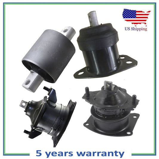 Set 4PCS Motore Montante & Trasmissione Boccola Per 2005-2008 Acura Rl 3.5L
