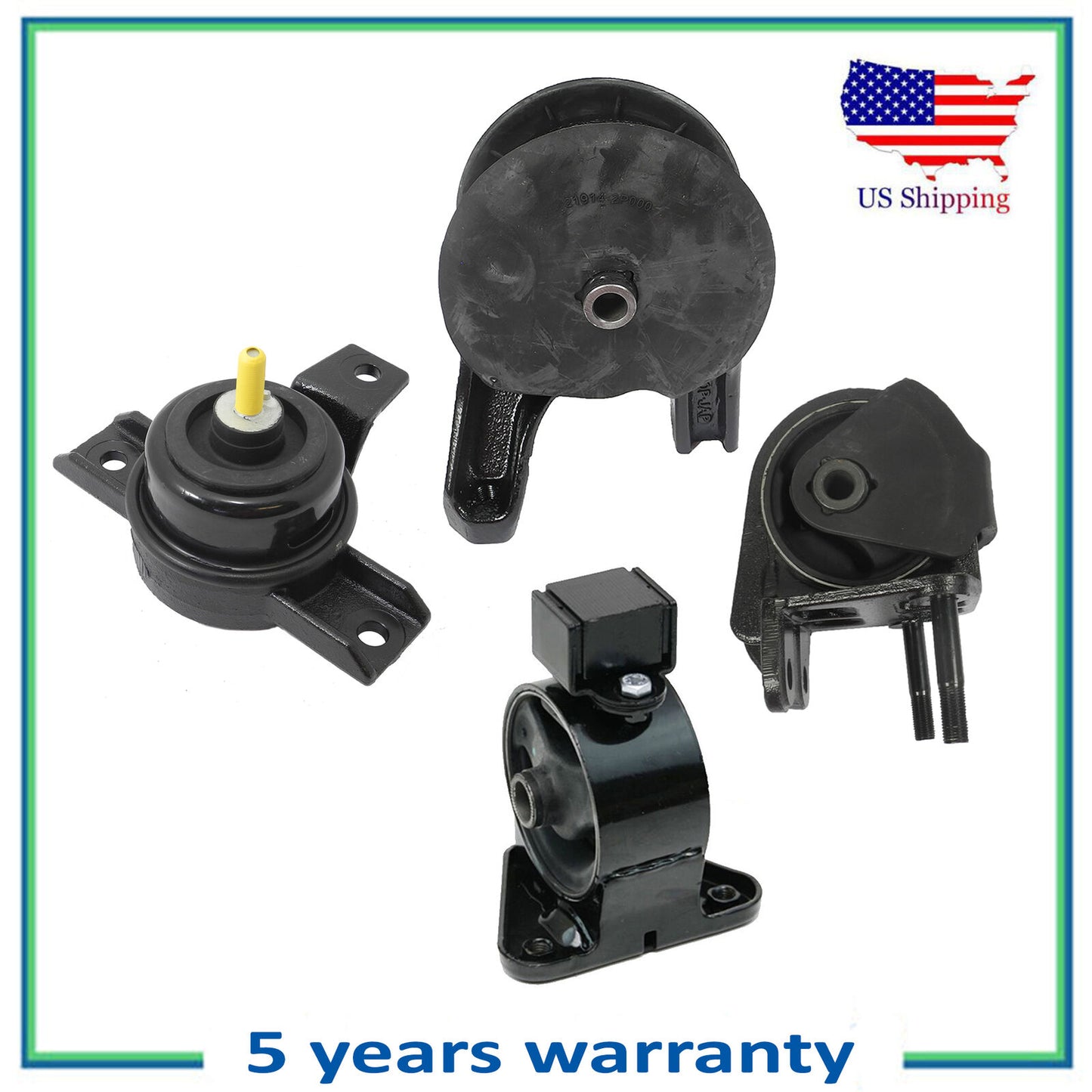 Set 4 Engine Motor & Trans Mount For Hyundai Santa Fe Kia Sorento 2.4L 3.5L 2WD