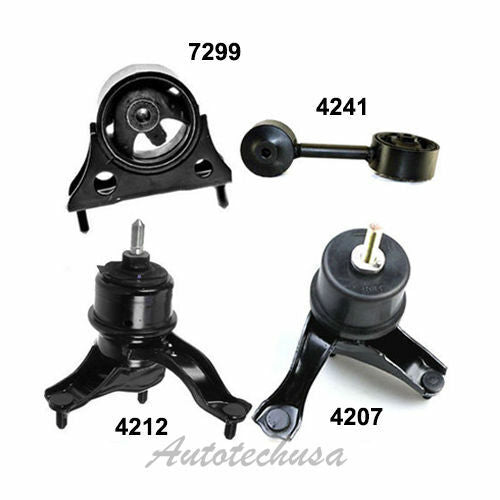 M924 Engine Motor & Trans Mount Set 4 PCS For 04-07 Toyota Highlander 2.4L 4WD