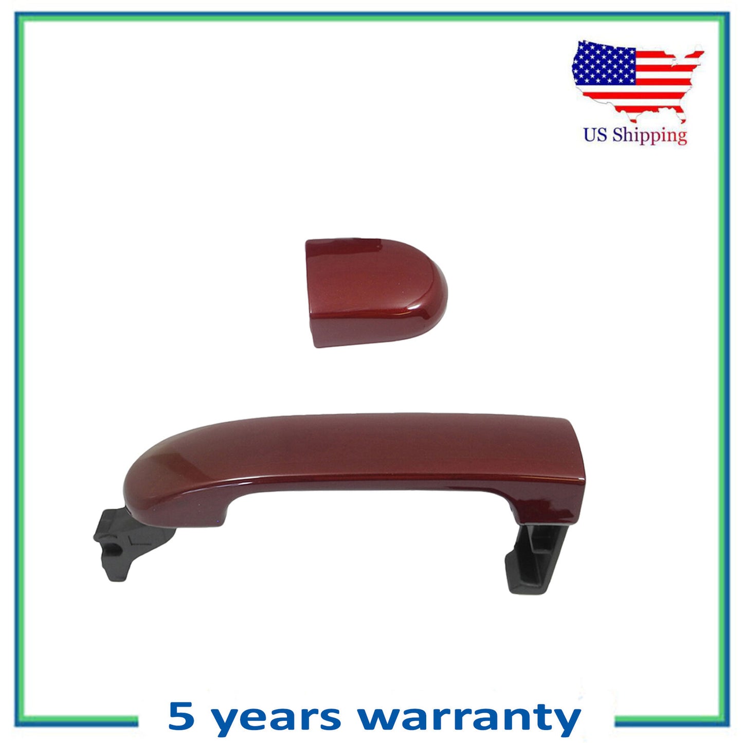Rear Left Outside Door Handle w/o Keyhole New For 2007-2012 Nissan Versa A15 Red