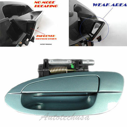 Rear Left Outside Door Handle For 02 03-06 Nissan Altima Neptune Met Green FY0