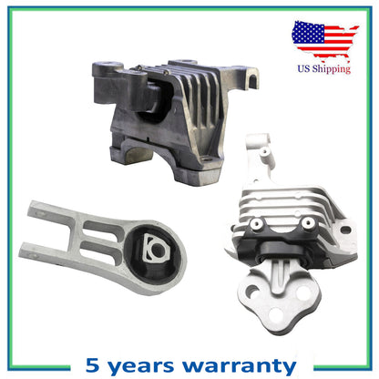 3PCS Engine Motor & Auto Trans & Torque Strut Mount For 14-19 Jeep Cherokee 3.2L