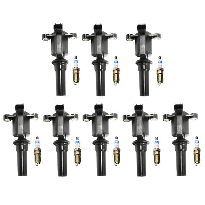 16PCS UF162 8 Ignition Coil & 8 Bosch Iridium Spark Plug For Ford Taurus 3.4L