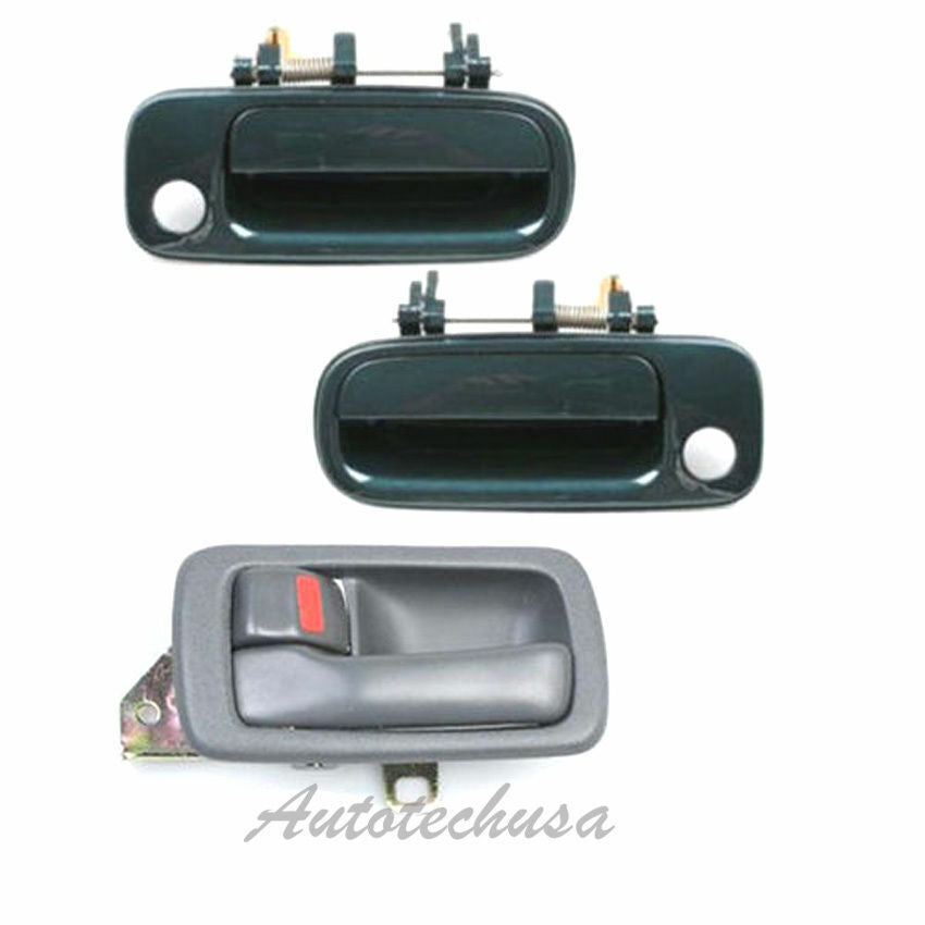 92-96 For Toyota Camry door handle 2PCS Front Outside GREEN 6M1&1 Interior GRAY