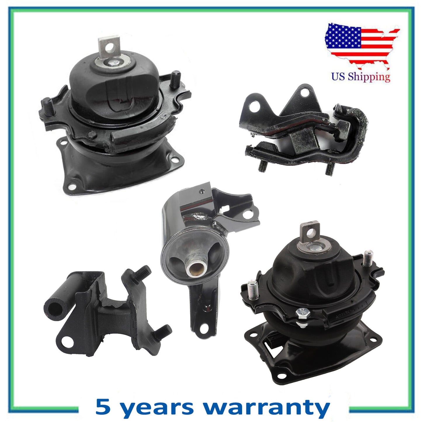 Engine Motor & Trans. Mount M1039 08-10 For Honda Odyssey 3.5L i-VTEC Set 5PCS