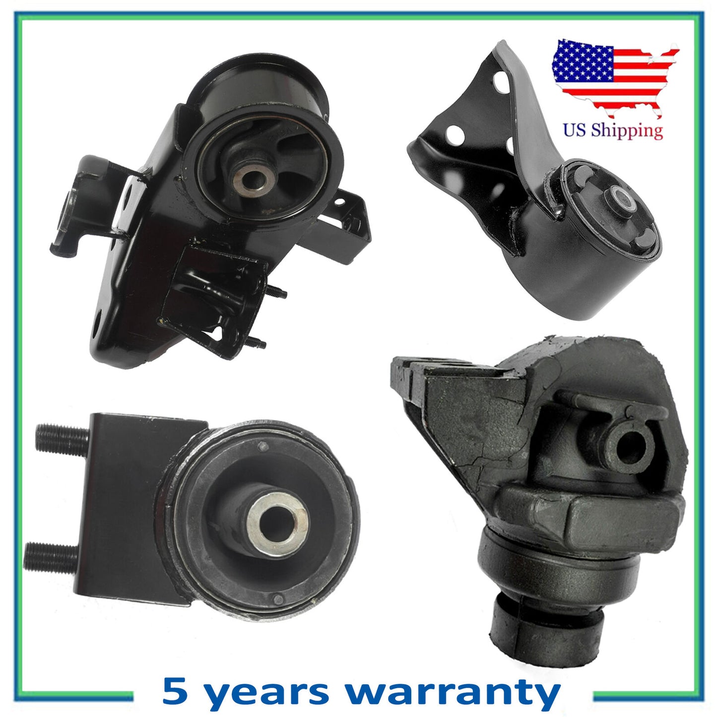 Set 4pcs FWD Engine Motor & Trans. Mount Manual For 93-97 Ford Probe 2.0L 2.5L