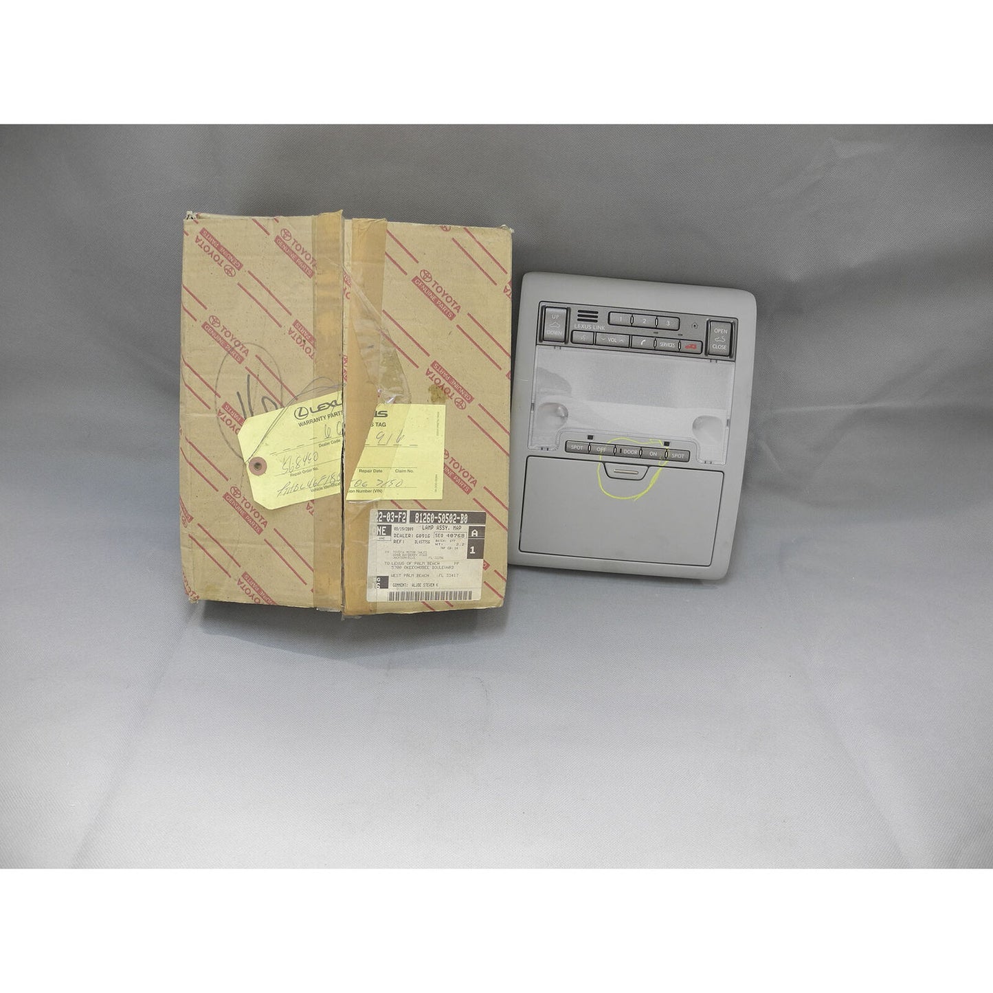 OE Original Mapa Lámpara Montaje Para 2007-2010 Lexus LS460 81260-50502-B0