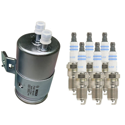 Bosch EO Fuel Filter Spark Plug Set For 88-91 Dodge B250 Base 3.9L 77004WS 8118