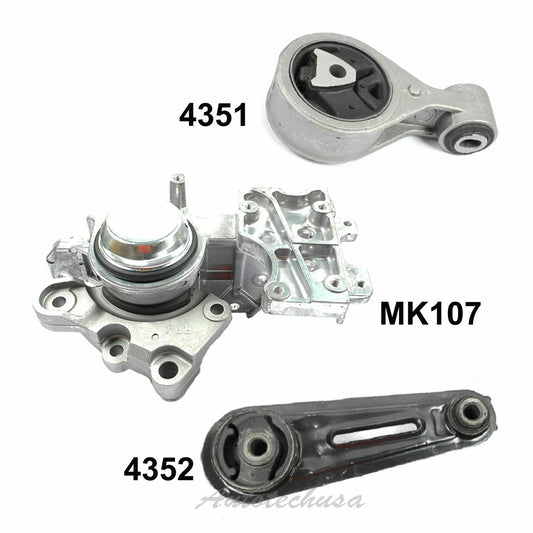 Engine Motor & Trans. Mount For Nissan Rogue Sentra 2.5L M1351 4351 4352 MK107