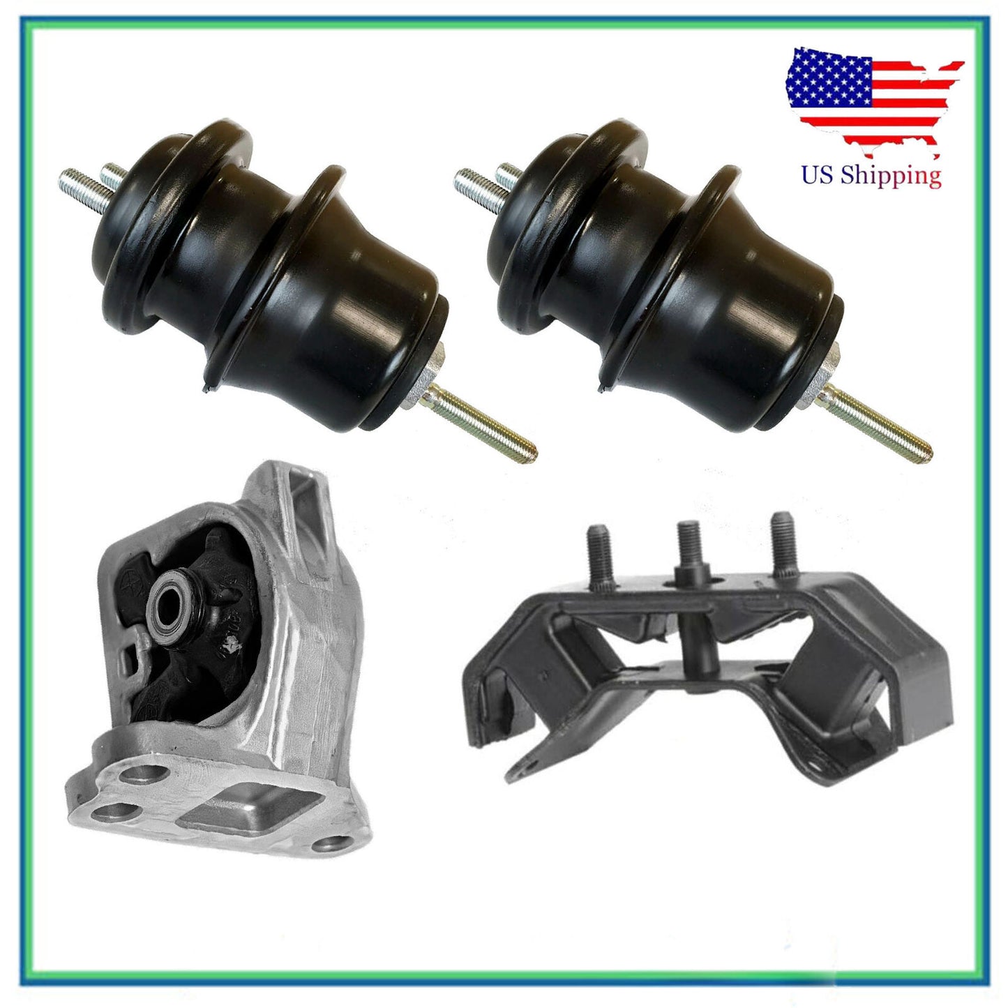 Set 4PCS Engine & Trans Mount MotorKing For 15-19 Subaru Legacy Outback 2.5L