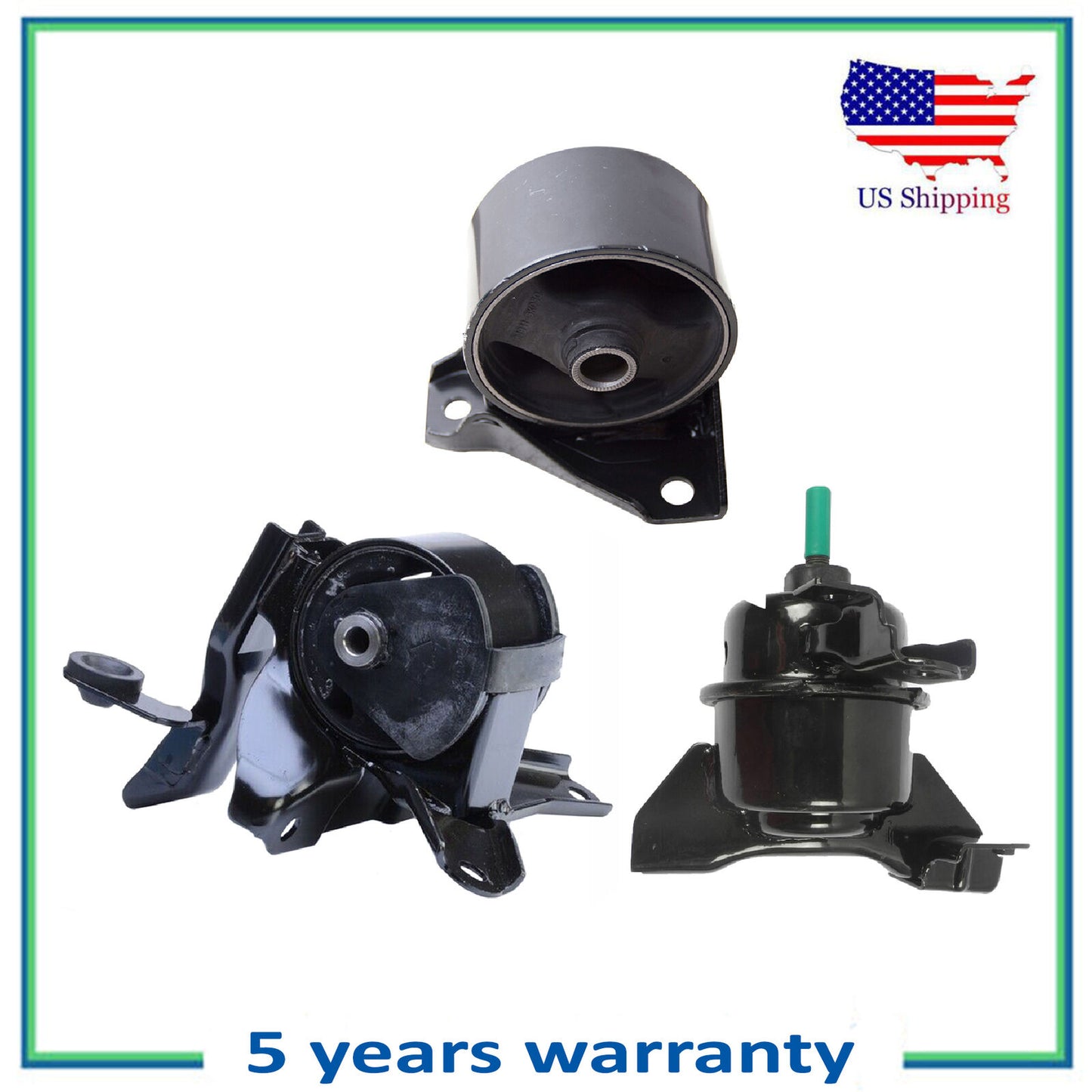 Set of 3PCS MotorKing Engine Motor & Trans. Mount For 2007-2012 Kia Rondo 2.4L