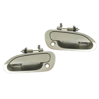 Front Pair Outside Door Handle For 98 Honda Accord YR508M Heather Mist Metallic
