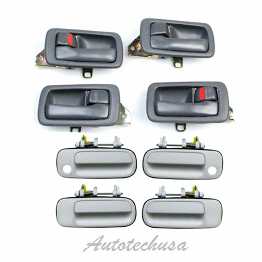 1992-96 For Toyota Camry 4 Gray Interior / 4 WHITE 040 Outside Door Handle DS396