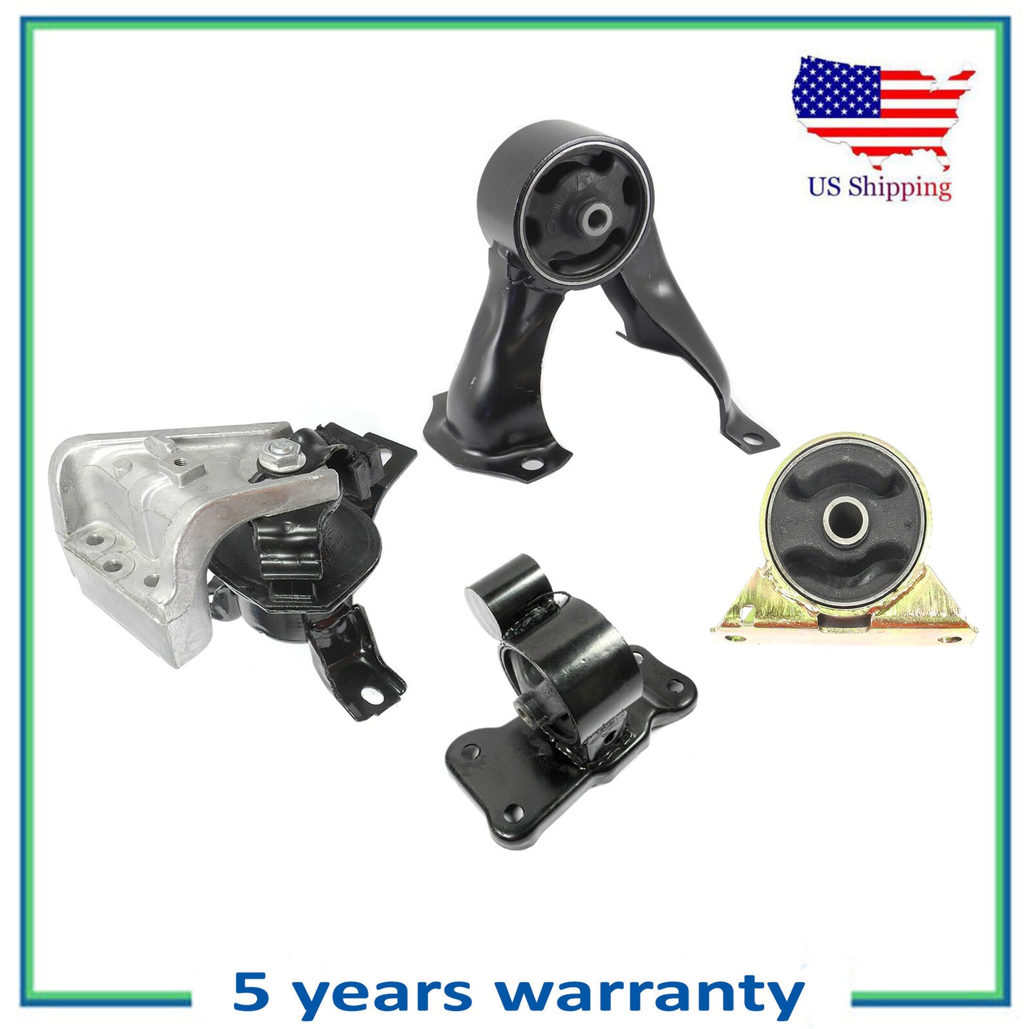 4 PCS Engine Motor & Trans Mount For 04-06 Mitsubishi Lancer Ralliart 2.4L