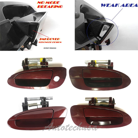 For NISSAN ALTIMA Outside 4 PCS SET A15 Sparkle Red MotorKing Door Handle DS148