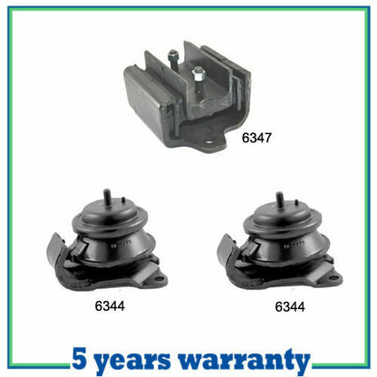 For 87-95 Nissan Pathfinder 3.0L 4WD Engine Trans Mount Set 3 M639 A6344 2 A6347