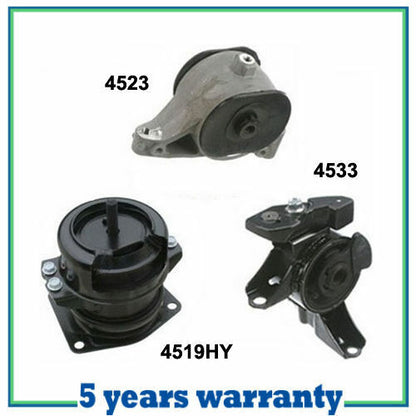M274 Engine Motor Mount For 2003-2006 Acura MDX 3.5L Set 3PCS 4519HY 4523 4533