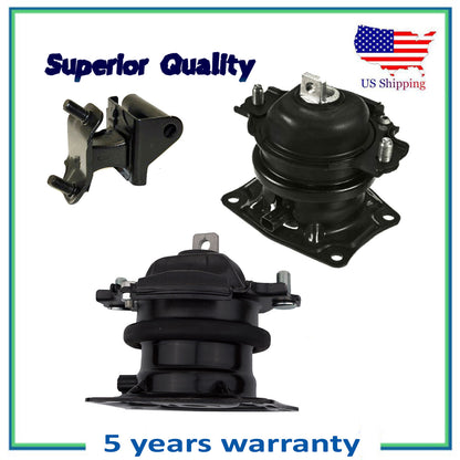 3PCS 65026EL 4583EL 4557 i-VTEC Motor & Trans Mount For 2007 Honda Odyssey 3.5L