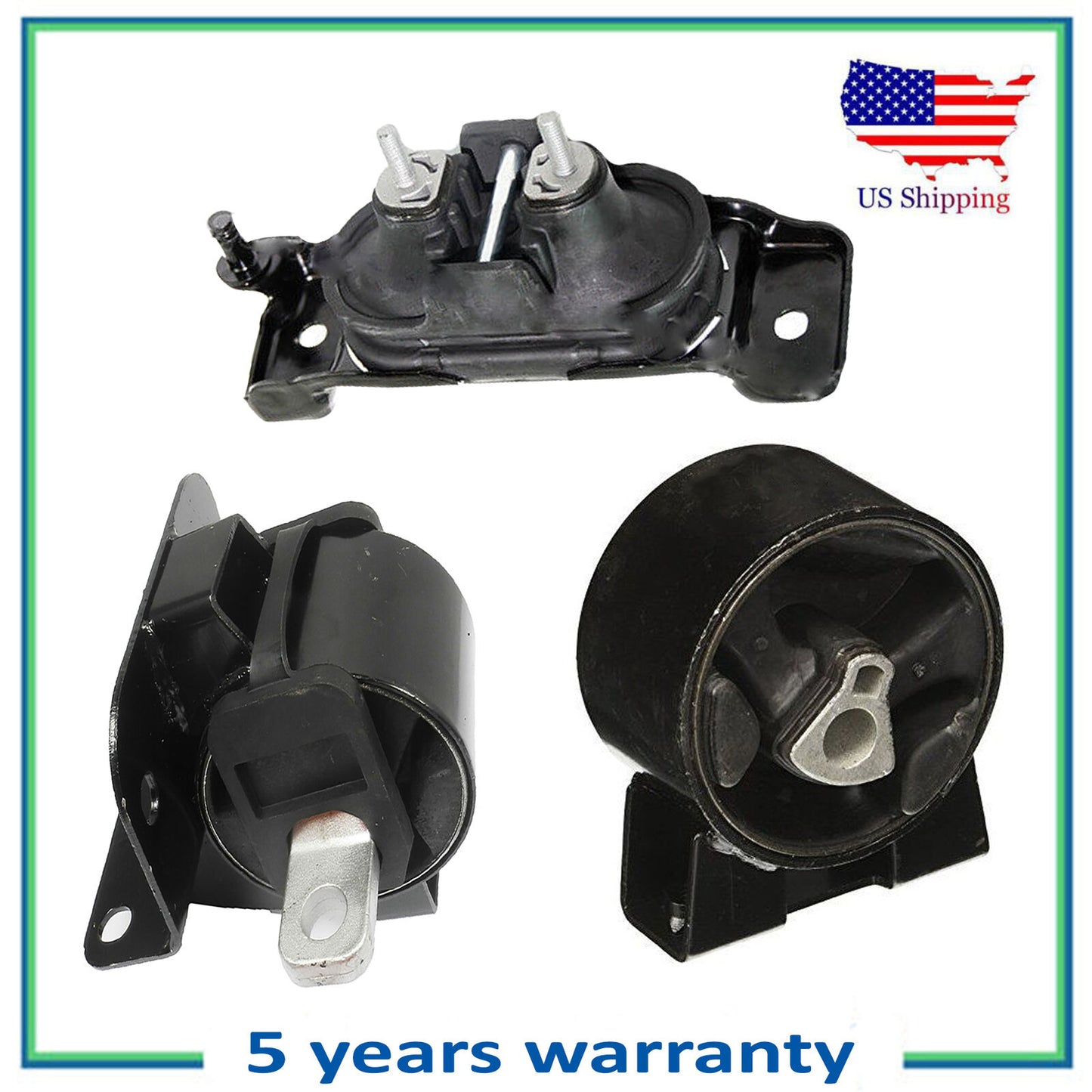 5654 5480 5493 Set Engine Motor & Trans Mount For 08-10 Chrysler Dodge 3.3L 3.8L