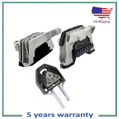 Set 3PCS Front, Rear Engine Motor & Auto Trans. Mount For 13-16 Dodge Dart 2.4L