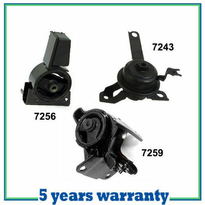 M926 Motor & Trans Mount 3PCS For 98-02 Chevy Prizm Toyota Corolla 1.8L AT 4Spd