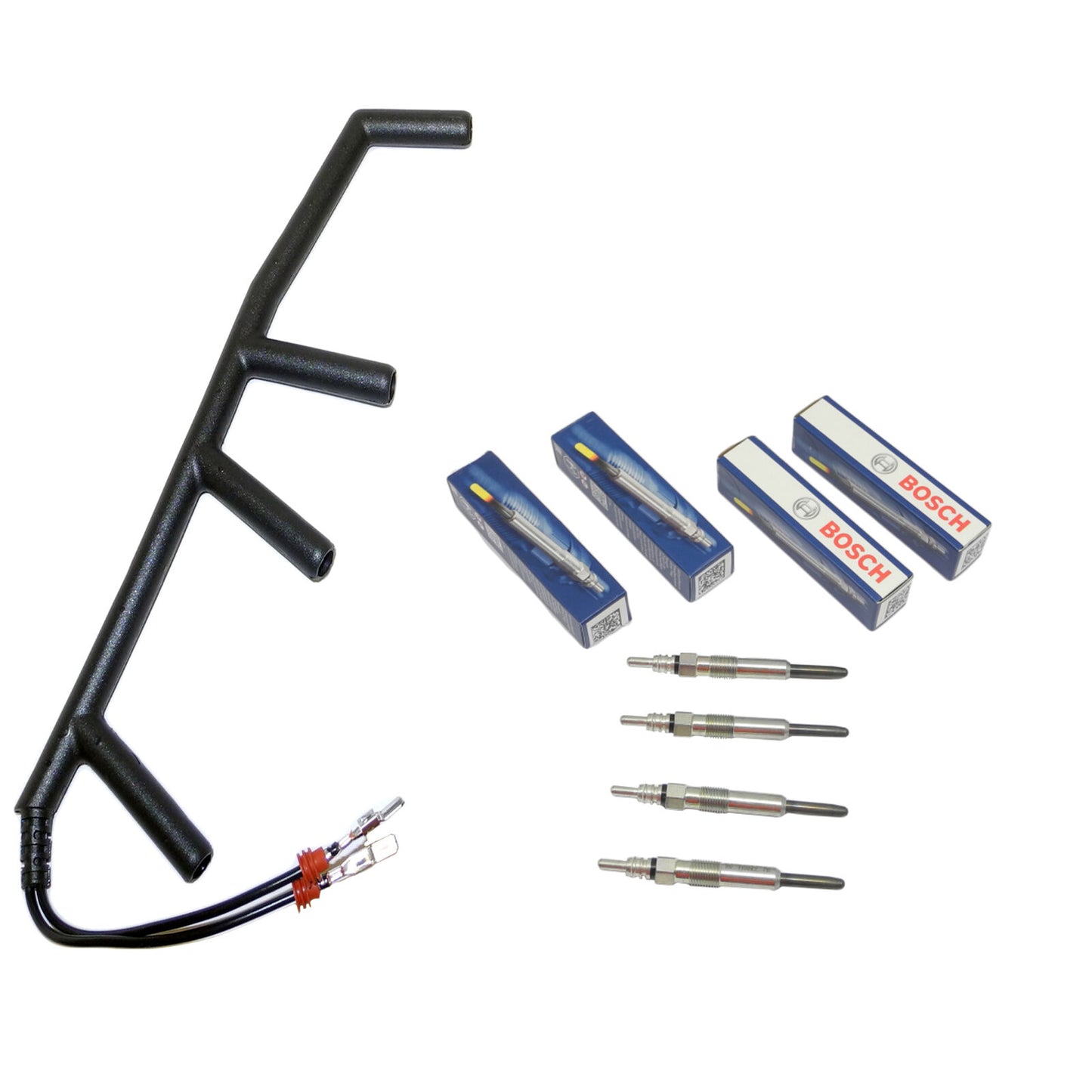 4pcs Bosch Splendore Spina & 2-Wire Cablaggio Bardatura Per VW Golf Jetta Beetle