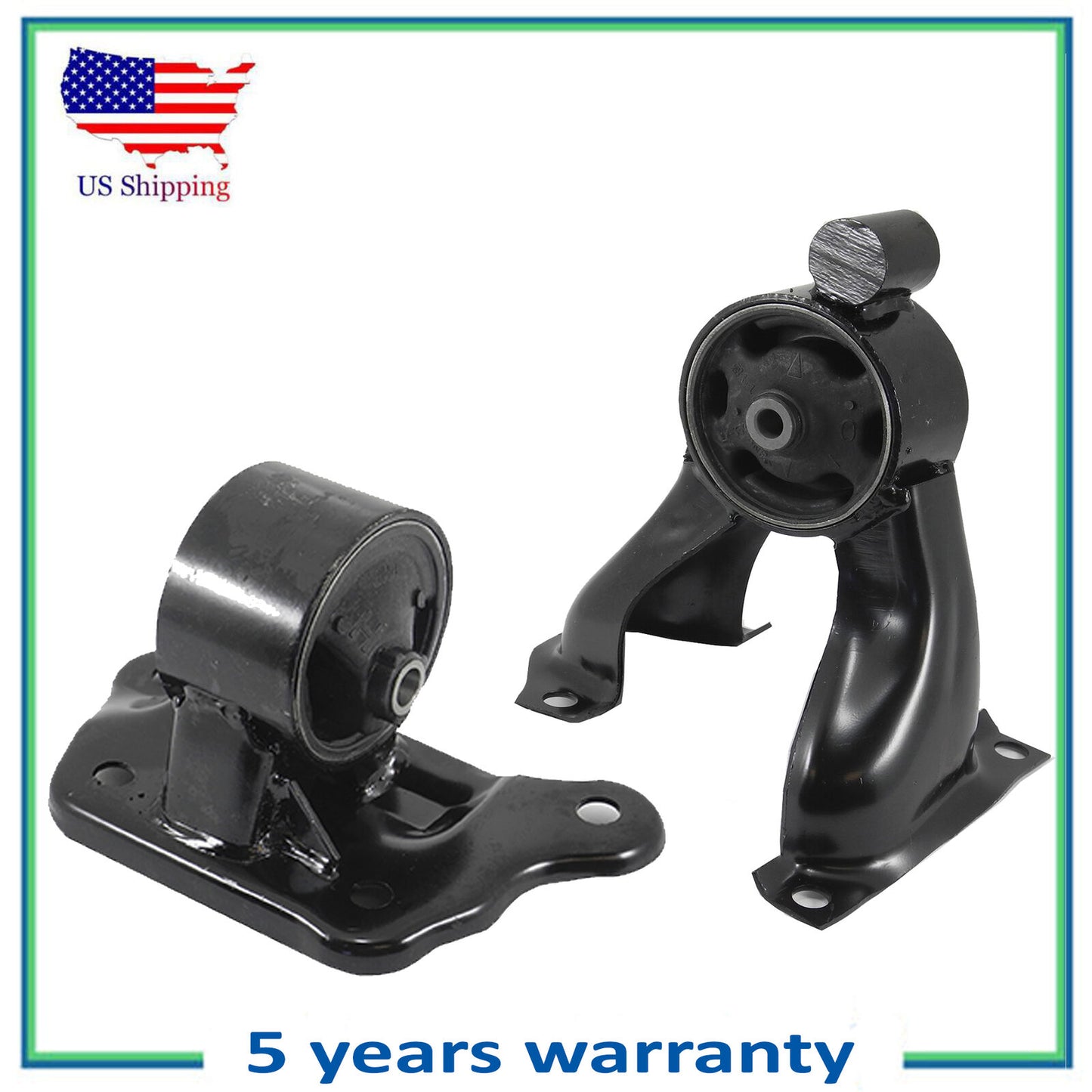 2PCS Rear Motor & Trans Mount For 2003-2006 Mitsubishi Outlander 2.4L 4608 4641