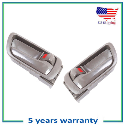 2PCS Intérieur Porte Poignée Gauche & Droit Pour 2002-2006 Toyota Camry Marron