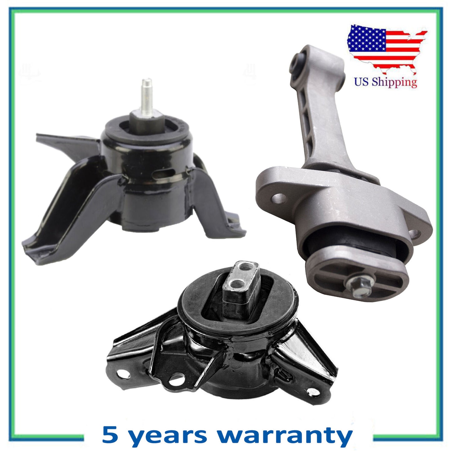 3PCS Engine Motor, Trans & Torque Strut Mount For 14-15 Hyundai Tucson 2.0L L4