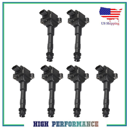 6PCS Ignition Coil For UF544 Porsche Boxster 911 Cayman 2.5L 2.7L 3.2L 3.4L 3.6L