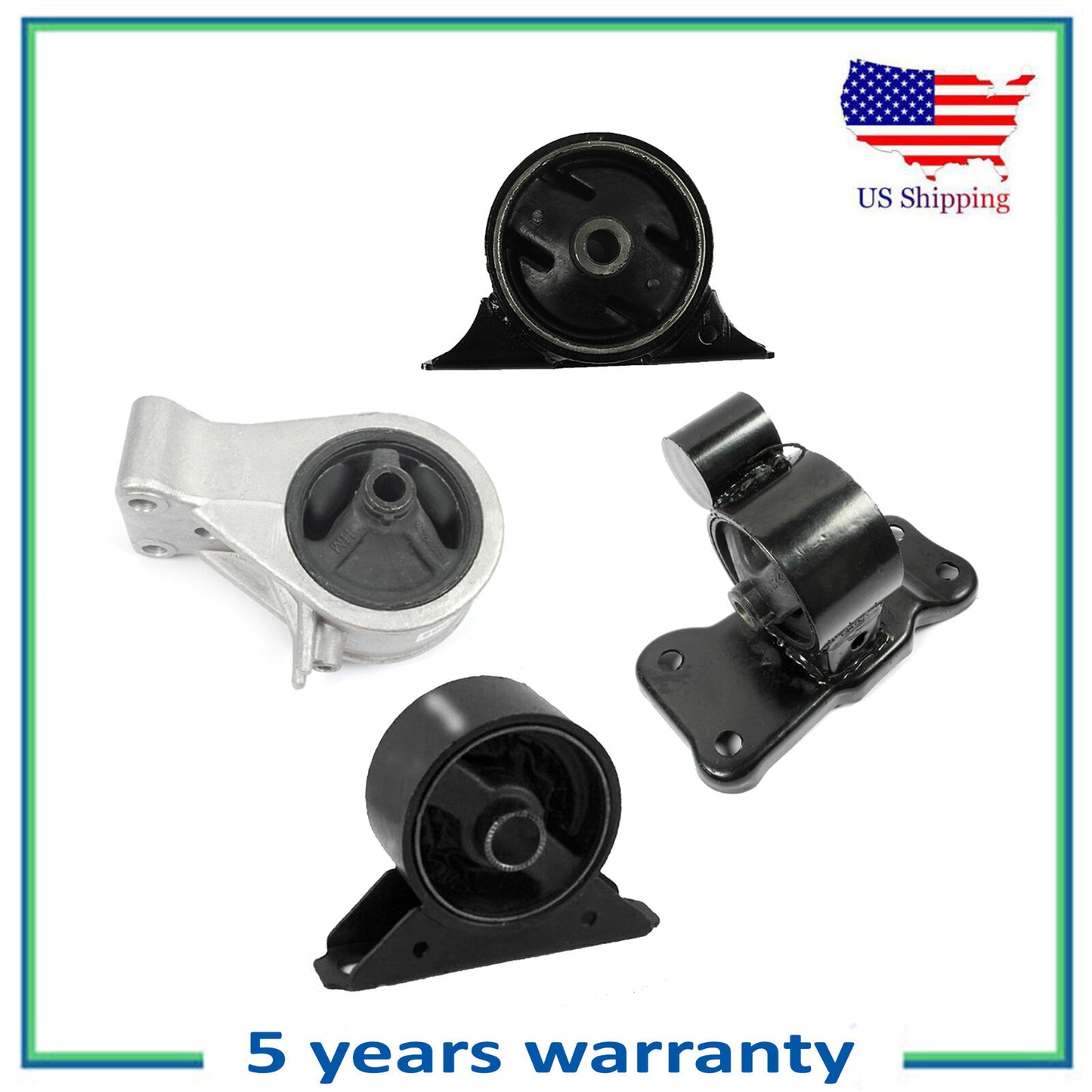 Moteur & Trans Montage Set 4PCS pour 99-02 Mitsubishi Mirage 1.5L pour Manuel