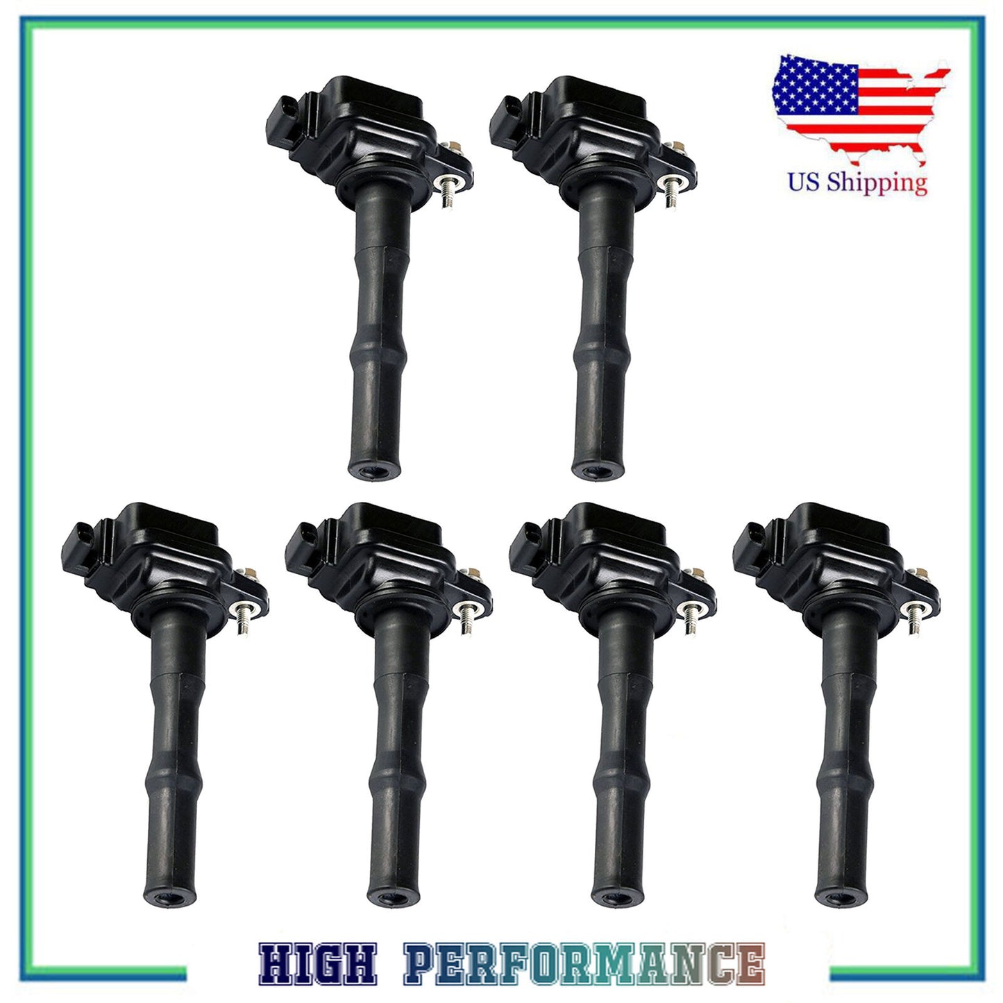 UF204 C968 Ignition Coil Set 6PCS For 94-95 Lexus ES300 Toyota Camry Avalon 3.0L