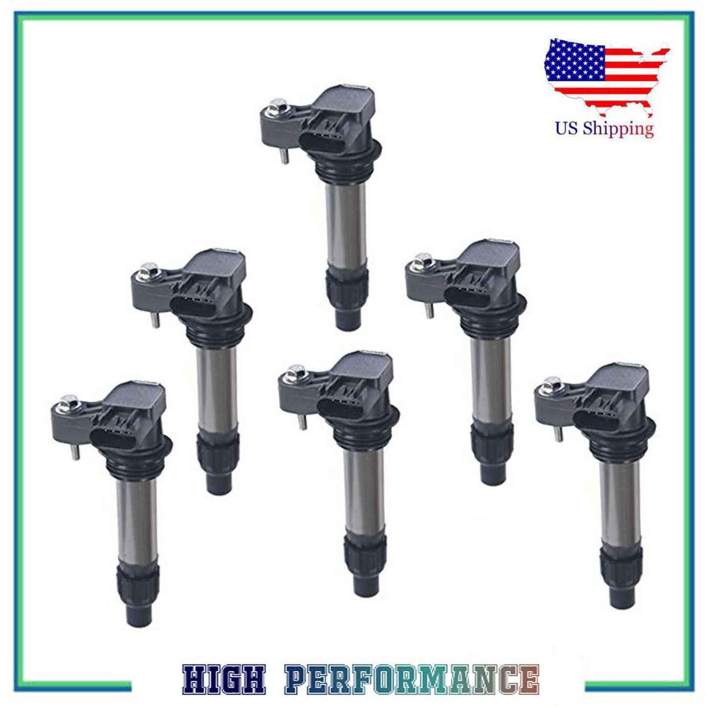 6PCS Encendido Bobina Para UF569 C1555 12610626 Buick GMC Chevrolet Pontiac