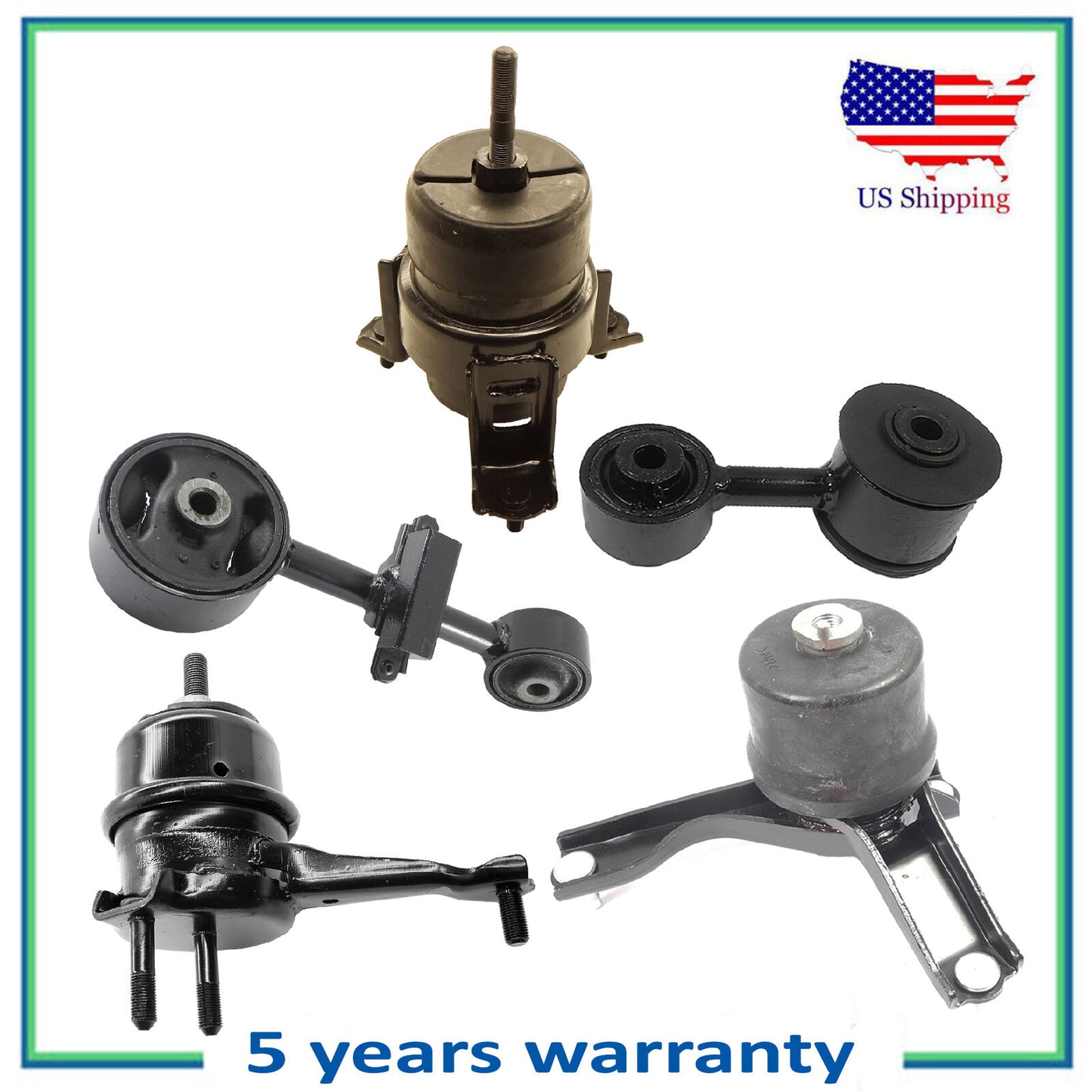 5PCS Moteur & Transmission Montage Pour 2002-2003 Toyota Solara 2.4L Neuf
