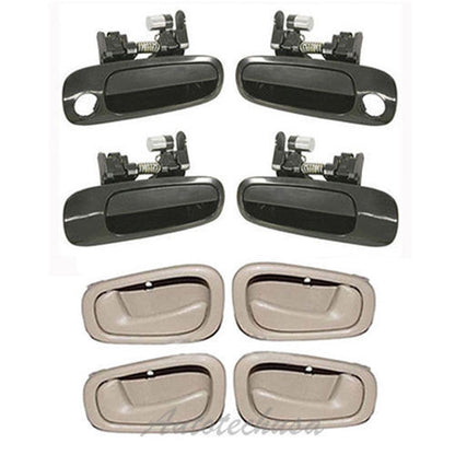 Outside Non Painted + Interior Door Handle Tan DS26 For 98-2002 Corolla / Prizm