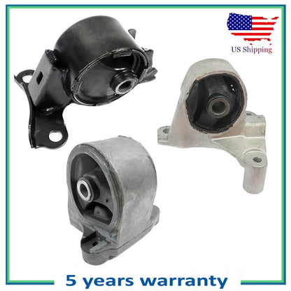 3PCS Engine Motor & Trans Mount For 01-05 Honda Civic 1.7L Manual 6589 6588 4511