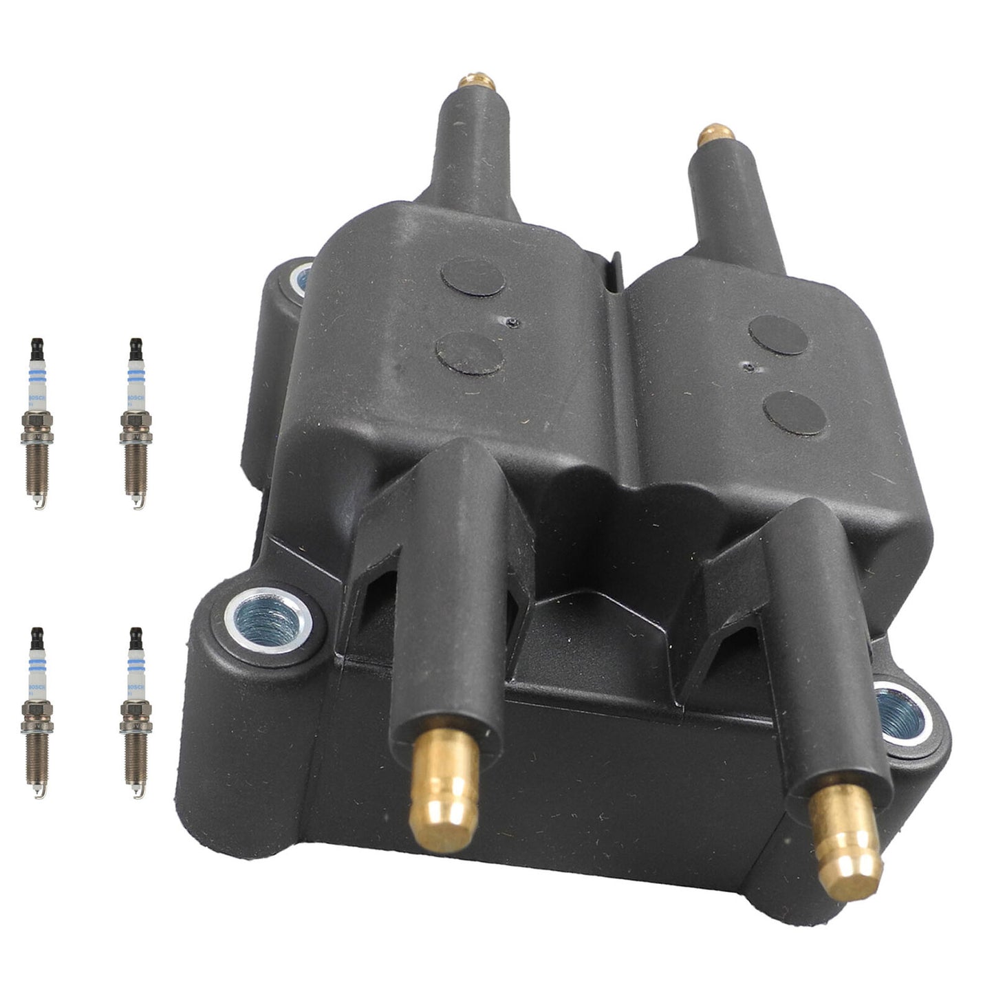 5PCS UF189 Ignition Coil & 6743 Bosch Platinum Spark Plug For 02-08 Mini Cooper