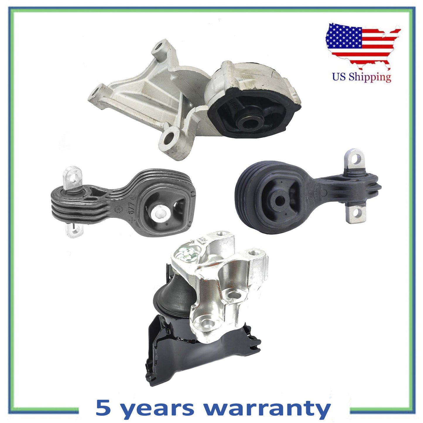 Couple Amortisseur Et Moteur Montage Pour Honda 2015-2017 Cr-V 2.4L Set 4Pcs