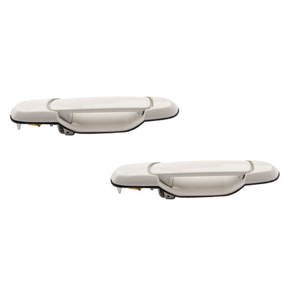 Outside Door Handle Rear Pair Set 2pcs For 98-03 Toyota Sienna Super White 040
