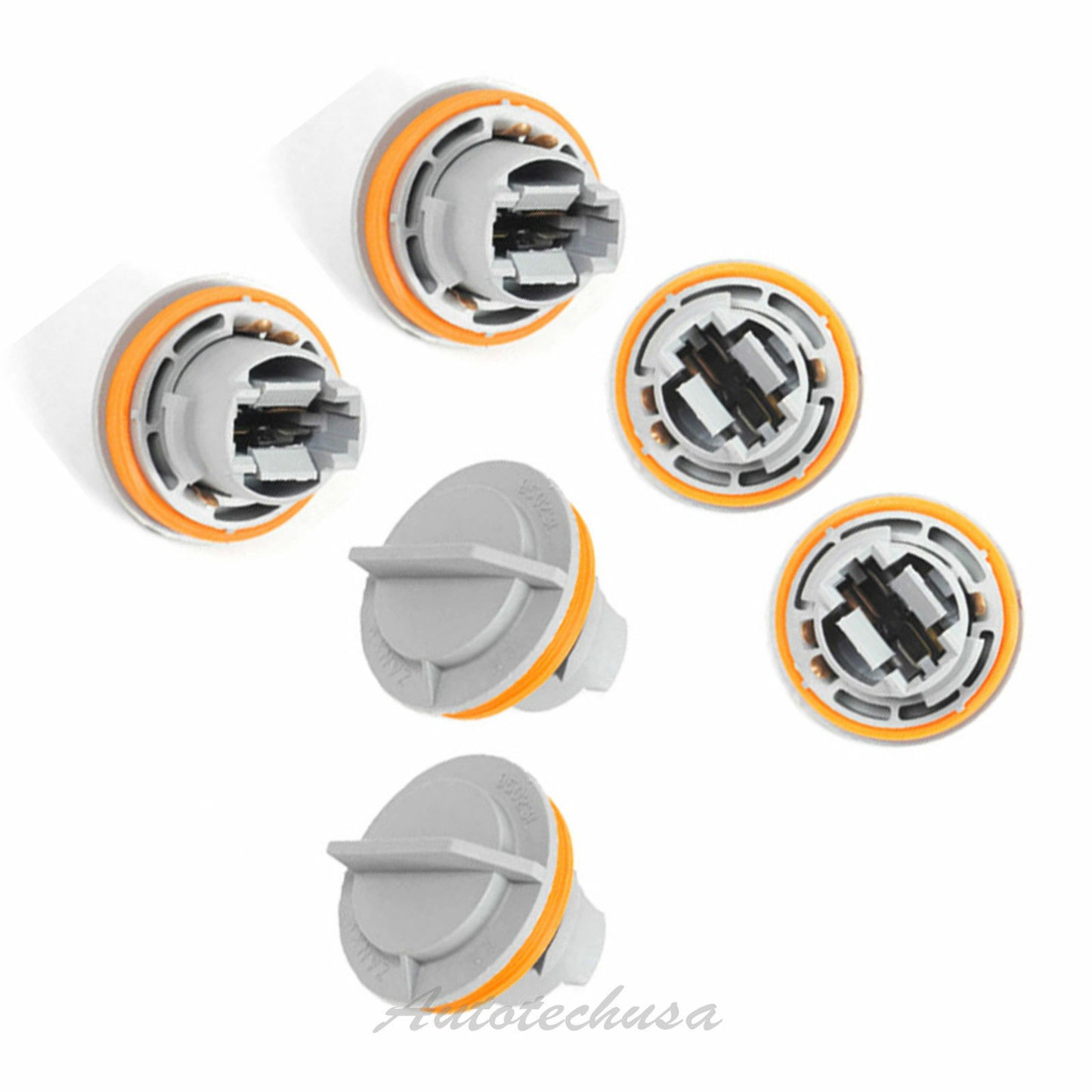 For Chrysler Dodge Jeep Rear Brake Taillight Taillamp Light Bulb Socket Kit 6
