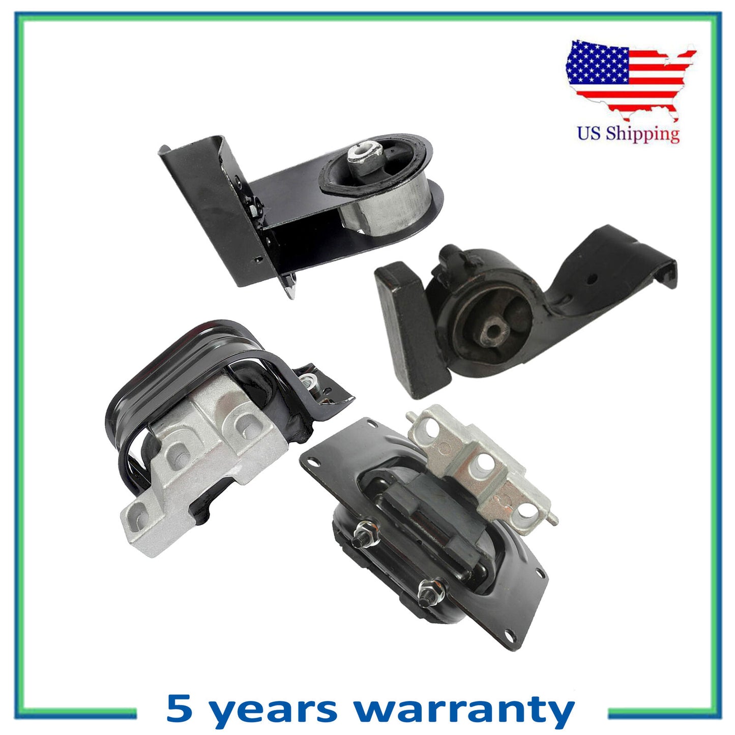 Motor & Trans Mount For 2000 Chrysler Cirrus 2.0L 2841 2842 2958 5371 Set 4PCS