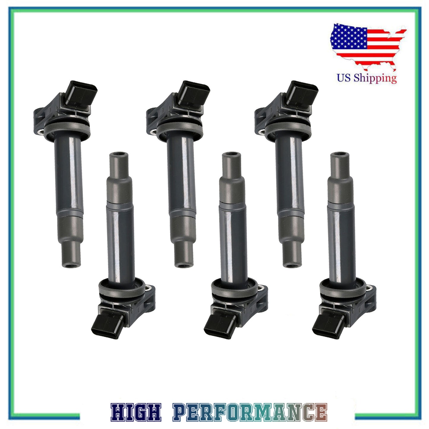 Juego 6PCS Encendido Bobina Para UF267 5057 Toyota Avalon Camry Lexus ES300