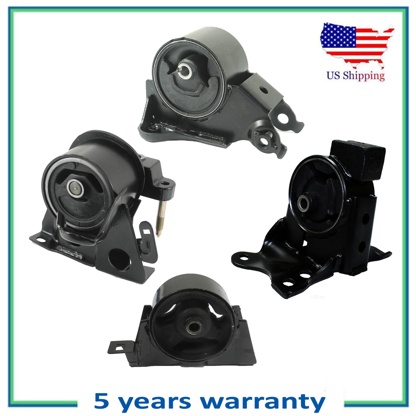 Set 4 PCS Engine Motor & Transmission Mount For 05-06 Nissan X-Trail 2.5L 2WD
