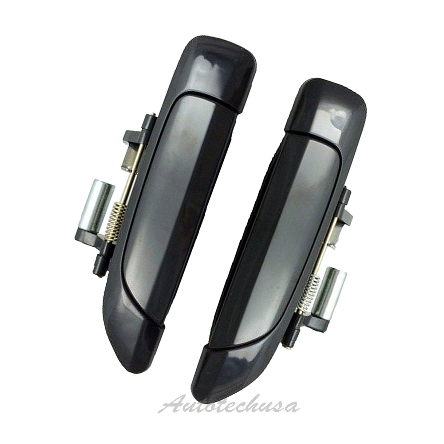 Rear Outside Door Handle Set 2PCS For 2001-2005 Honda Civic Smooth Black DS554