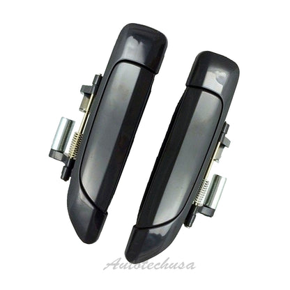 Rear Outside Door Handle Set 2PCS For 2001-2005 Honda Civic Smooth Black DS554