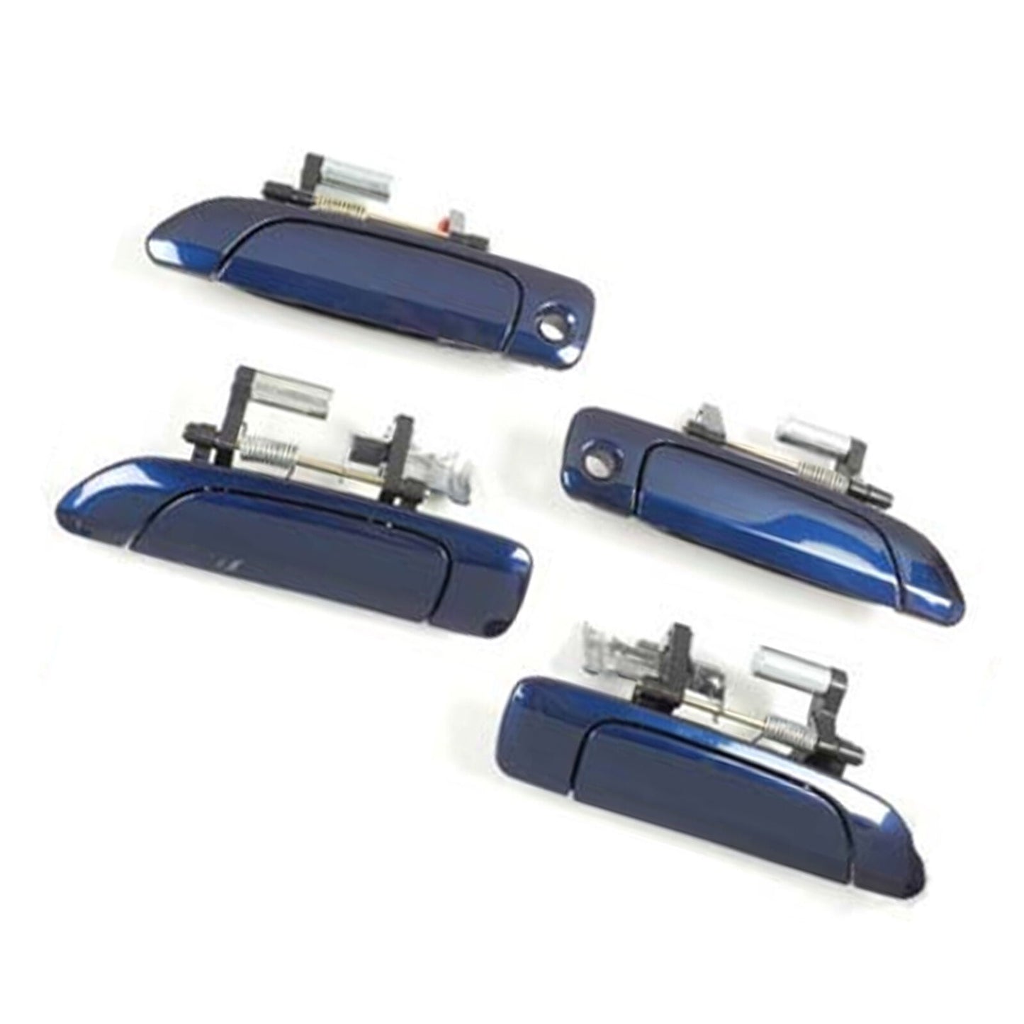 Outside Door Handle For 01 02 2003 2004 2005 Honda Civic Set 4 PCS B96P Blue New