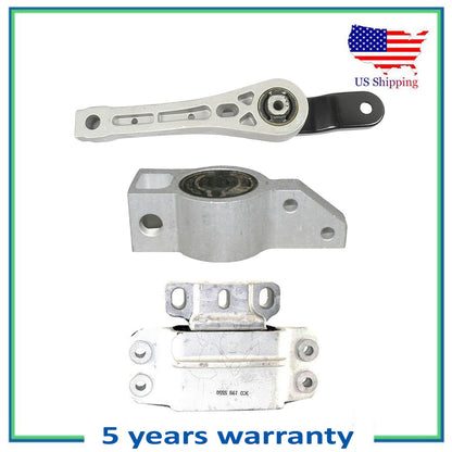 3PCS Motor & Trans Montaje Para 2006-2009 Volkswagen Conejo 2.5L 6964 6962 6959