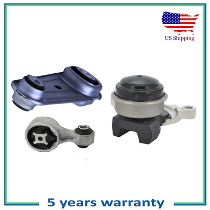 Set 3PCS Engine Motor & Insert Auto Trans. Mount For Nissan Rogue X-Trail 2.5L