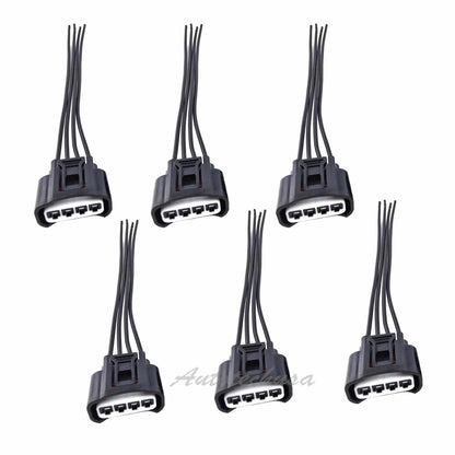 Ignition Coil Female Connector Plug Harness 4-way RK5832 Set For Lexus Toyota